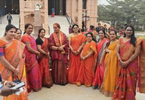 श्री शक्ति सामाजिक संस्था द्वारा वृद्धा आश्रम  में पूर्व राष्ट्रपति धनकर जी की धर्मपत्नी के साथ राम महोत्सव मनाया गया